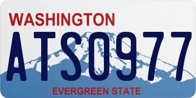 WA license plate ATS0977