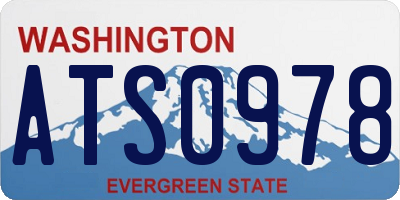 WA license plate ATS0978