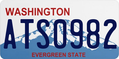 WA license plate ATS0982