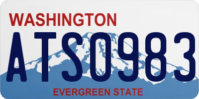 WA license plate ATS0983