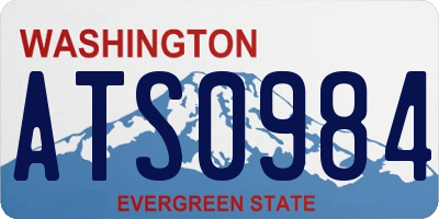 WA license plate ATS0984