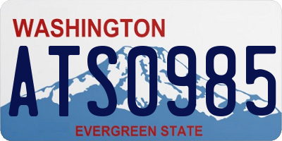 WA license plate ATS0985