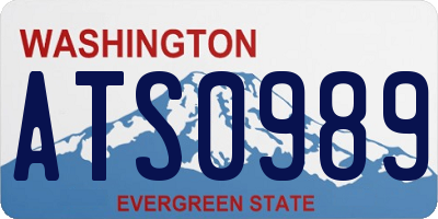 WA license plate ATS0989