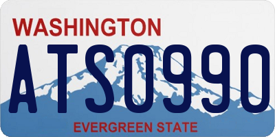 WA license plate ATS0990