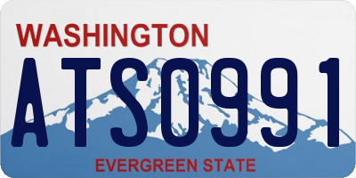WA license plate ATS0991