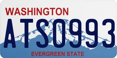 WA license plate ATS0993