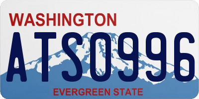 WA license plate ATS0996