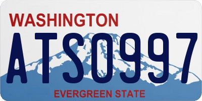 WA license plate ATS0997