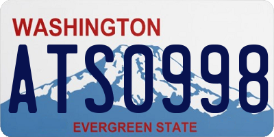 WA license plate ATS0998