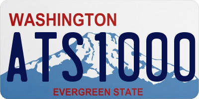WA license plate ATS1000