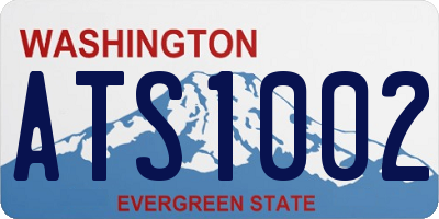 WA license plate ATS1002
