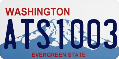 WA license plate ATS1003