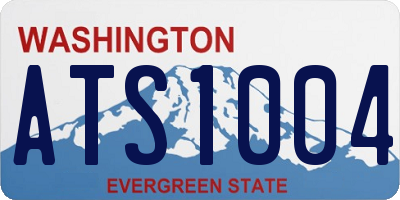 WA license plate ATS1004