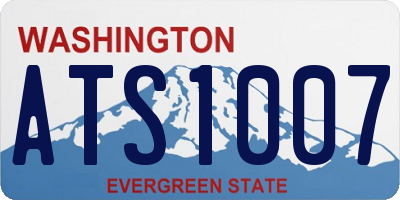 WA license plate ATS1007