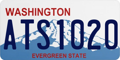 WA license plate ATS1020