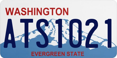 WA license plate ATS1021