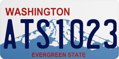 WA license plate ATS1023