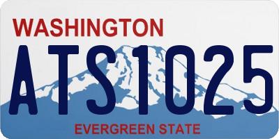 WA license plate ATS1025