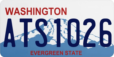 WA license plate ATS1026