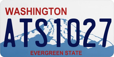 WA license plate ATS1027