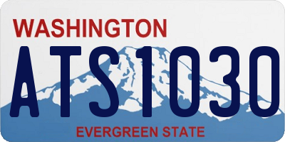 WA license plate ATS1030
