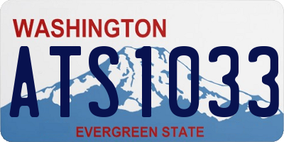 WA license plate ATS1033