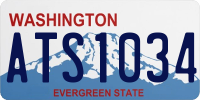 WA license plate ATS1034
