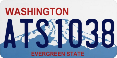 WA license plate ATS1038