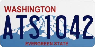 WA license plate ATS1042