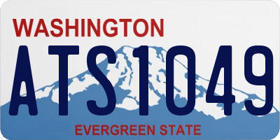 WA license plate ATS1049