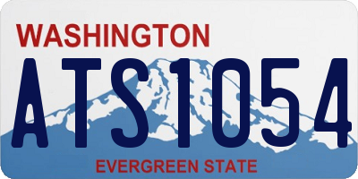 WA license plate ATS1054