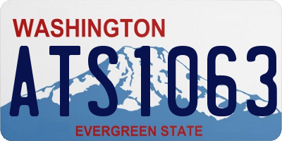 WA license plate ATS1063