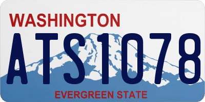 WA license plate ATS1078
