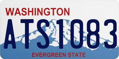 WA license plate ATS1083