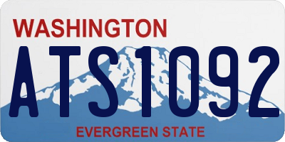 WA license plate ATS1092