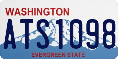 WA license plate ATS1098