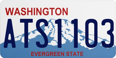 WA license plate ATS1103