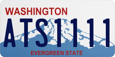 WA license plate ATS1111