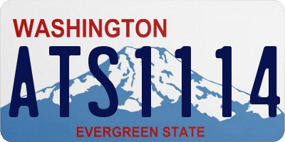 WA license plate ATS1114