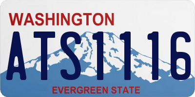 WA license plate ATS1116