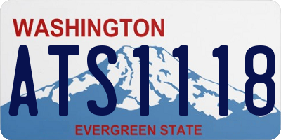 WA license plate ATS1118