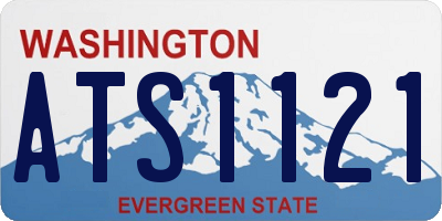 WA license plate ATS1121