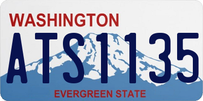 WA license plate ATS1135