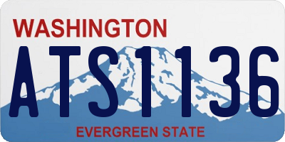 WA license plate ATS1136
