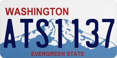 WA license plate ATS1137