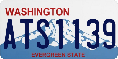 WA license plate ATS1139
