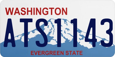 WA license plate ATS1143