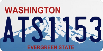 WA license plate ATS1153