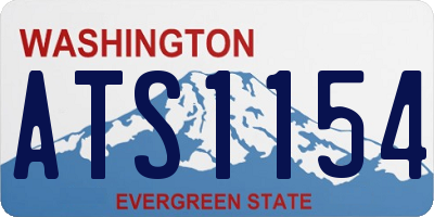 WA license plate ATS1154