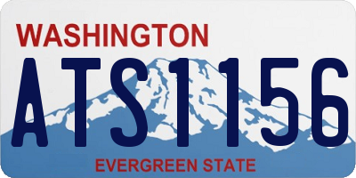 WA license plate ATS1156